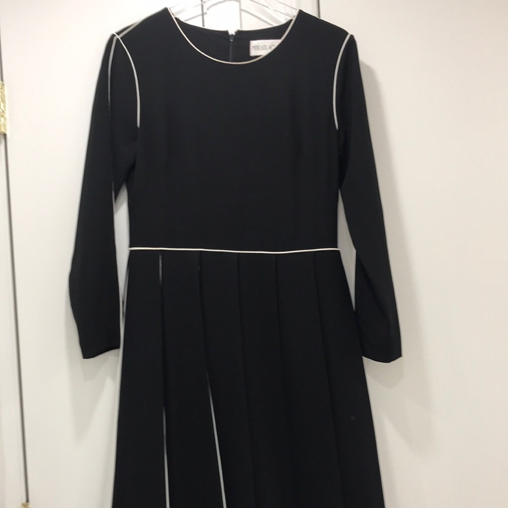 Mikael Aghal  black and white dress